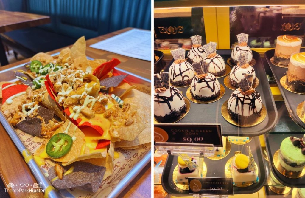 Loaded Nachos next to Cookie N Cream Dome Hersheypark Chocolatier Restaraunt in Hershey, Pennsylvania Review