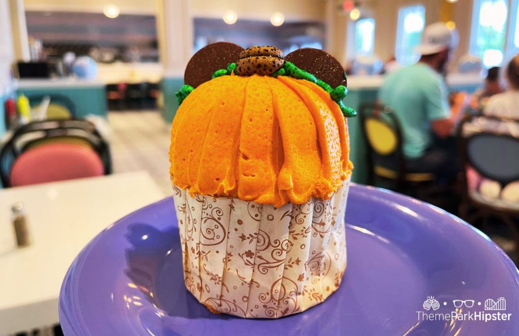 Pumpkin Cupcake at Beaches and Cream in Beach Resort. Keep reading the get the worst and best snacks at Disney World.