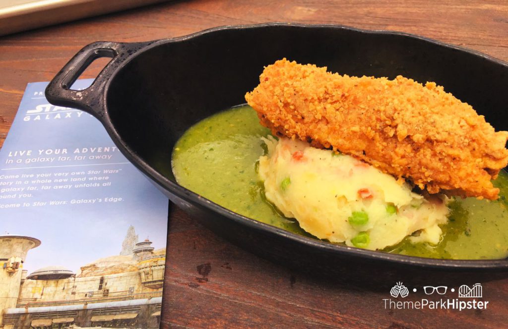 Fried Chicken Tip Yip and Mashed Potatoes at Docking Bay 7 Restaurant in Star Wars Land at Disney's Hollywood Studios