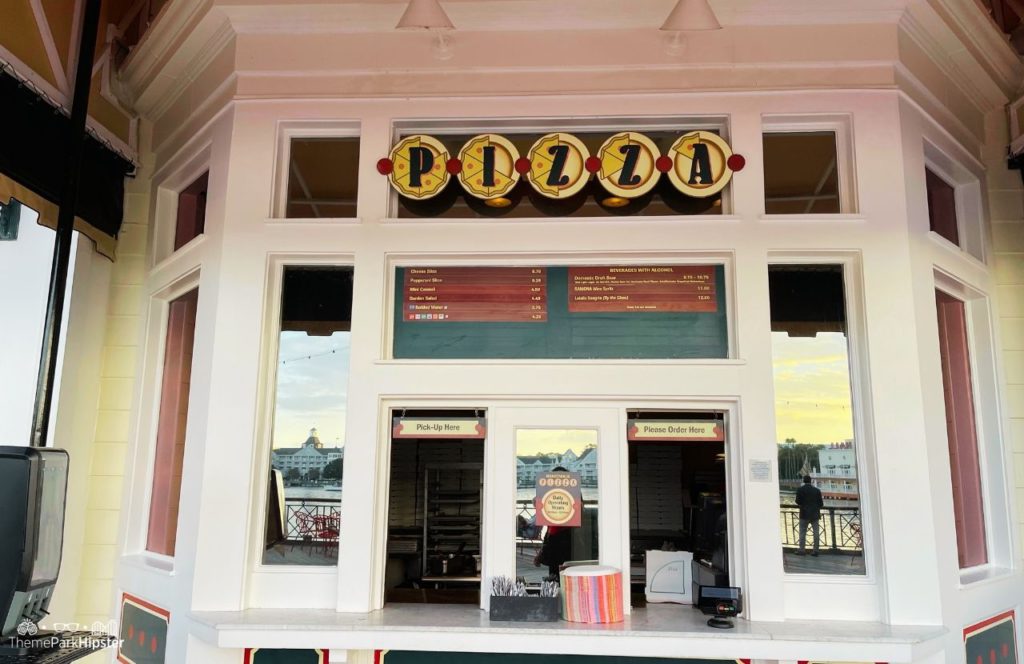 Christmas at Disney Boardwalk Inn and Villas Pizza Window Menu