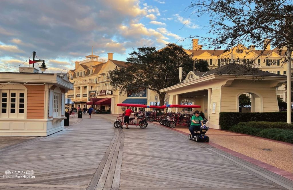 Christmas at Disney Boardwalk Inn and Villas grand view with Surrey Bike Rental