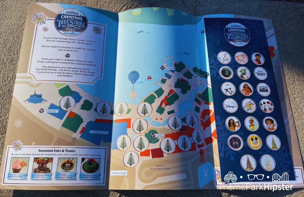 Disney Springs Christmas Tree Stroll 2022 Map (2)