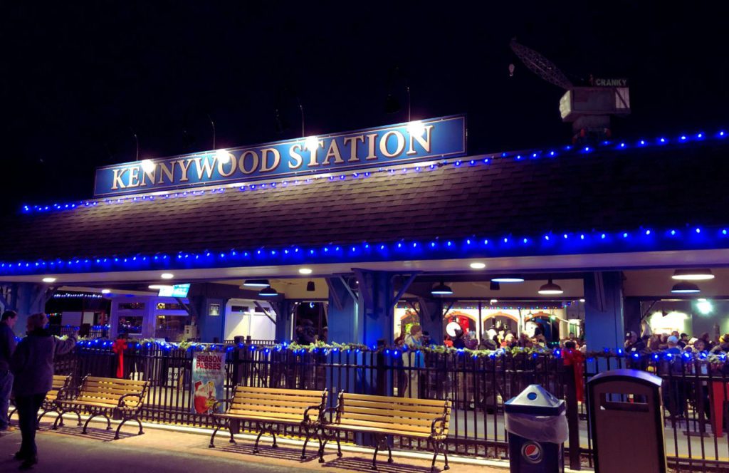 Kennywood Christmas Lights Event Train Station