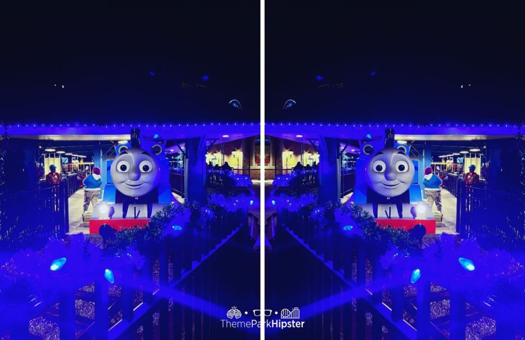 Thomas the Train at Night in Kennywood Christmas Lights at the Holiday Lights Event 2024