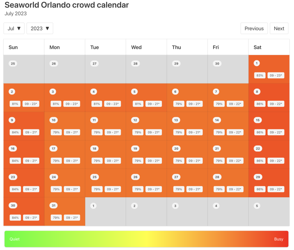 SeaWorld Orlando Crowd Calendar July 2023. Keep reading to learn how to avoid with SeaWorld wait times with quick queue skip the line pass.