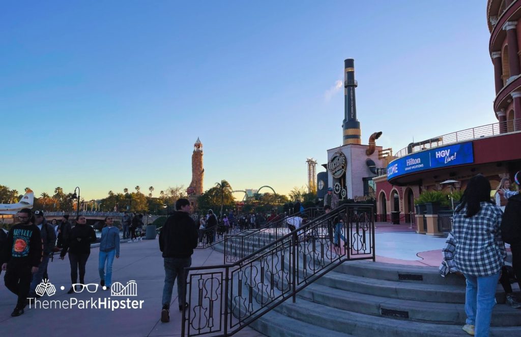 Universal Orlando Resort CityWalk with view of Toothsome and Islands of Adventure