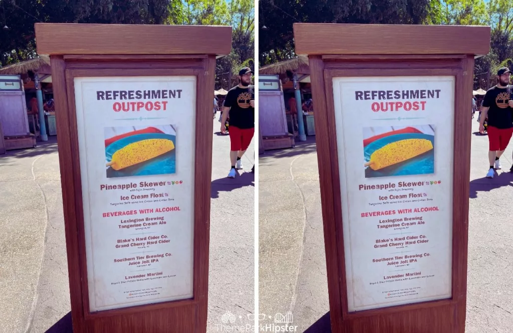 Epcot Flower and Garden Festival 2023 Refreshment Outpost menu