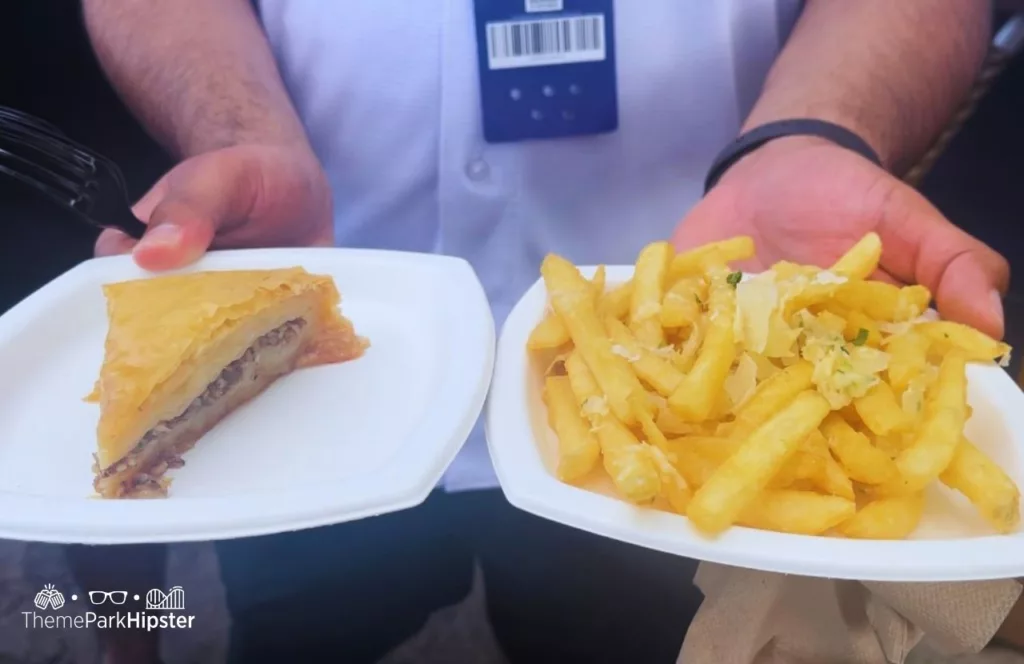 SeaWorld Orlando Resort Seven Seas Food Festival Baklava next to Parmesan Truffle Fries. Keep reading to discover more about the special events at SeaWorld Orlando. 