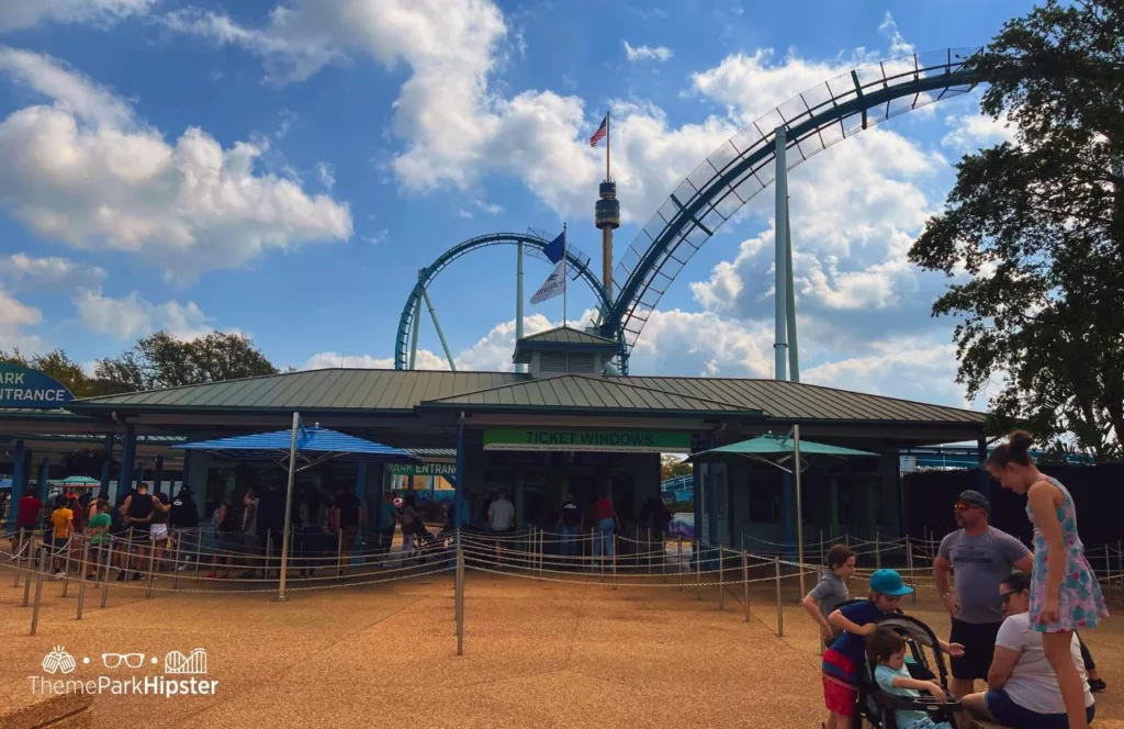 2024 SeaWorld Orlando Resort Ticket Windows at Entrance. Keep reading to learn about the SeaWorld height requirements.