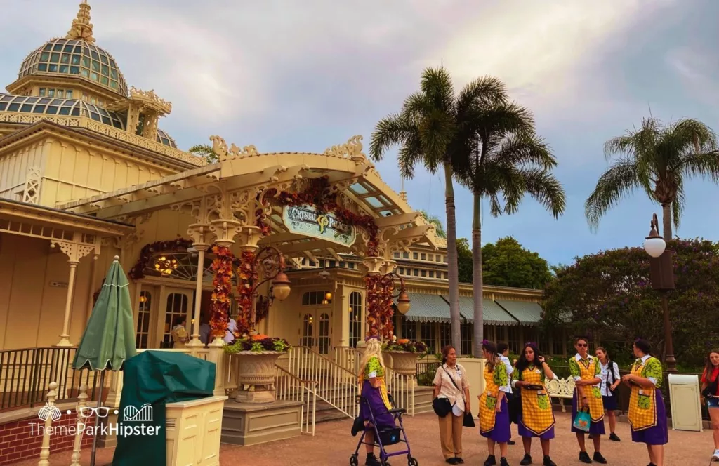 Mickey's Not So Scary Halloween Party at Disney's Magic Kingdom Theme Park Crystal Palace. Keep reading to learn more about the best Disney buffet. 