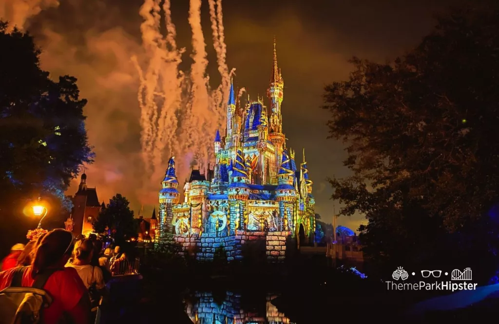 Mickey's Not So Scary Halloween Party at Disney's Magic Kingdom Theme Park Fireworks Show over Cinderella Castle. Keep reading for the full guide to can Disney tickets be transferred. 