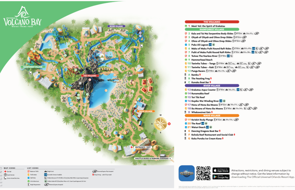 Universal Orlando Volcano Bay Map PDF