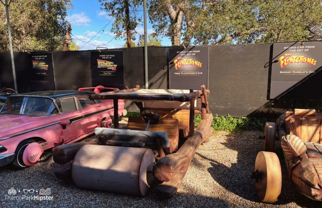 Universal Studios Hollywood Studio Tour Cars from Movies Back to the Future and the Flintstones