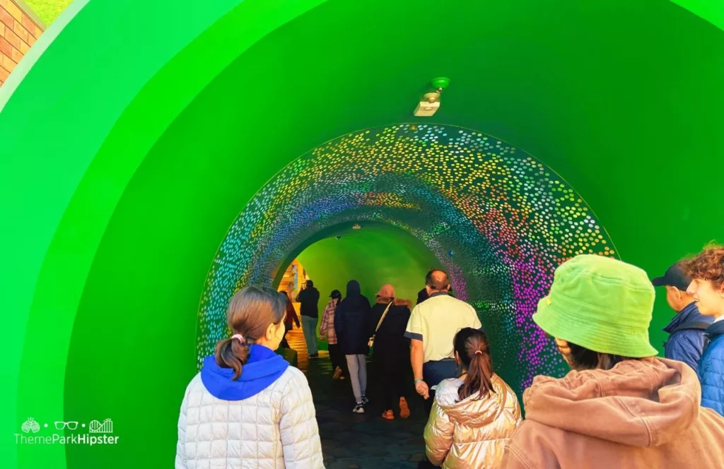 Universal Studios Hollywood Super Nintendo World green tunnel entrance