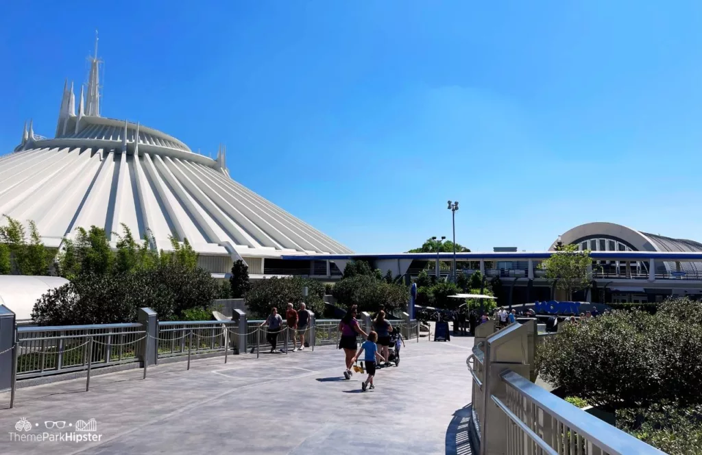 Tron Lightcycle Run at the Magic Kingdom in Walt Disney World Resort Florida Tomorrowland Space Mountain and People Mover