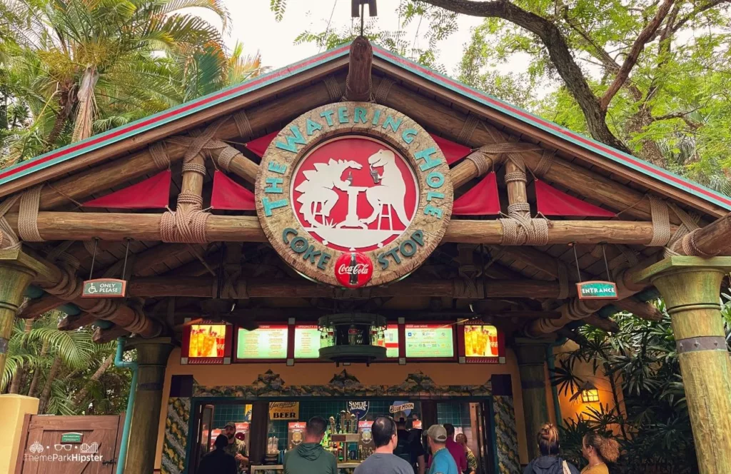 Universal Orlando Resort The Watering Hole Bar in Jurassic Pack at Islands of Adventure Entrance