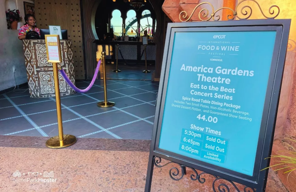 2024 Epcot Food and Wine Festival at Disney World Eat to the Beat Concert Schedule at Spice Road Table. Keep reading to learn about the Epcot Food and Wine Festival Concerts time and schedule at Eat to the Beat.