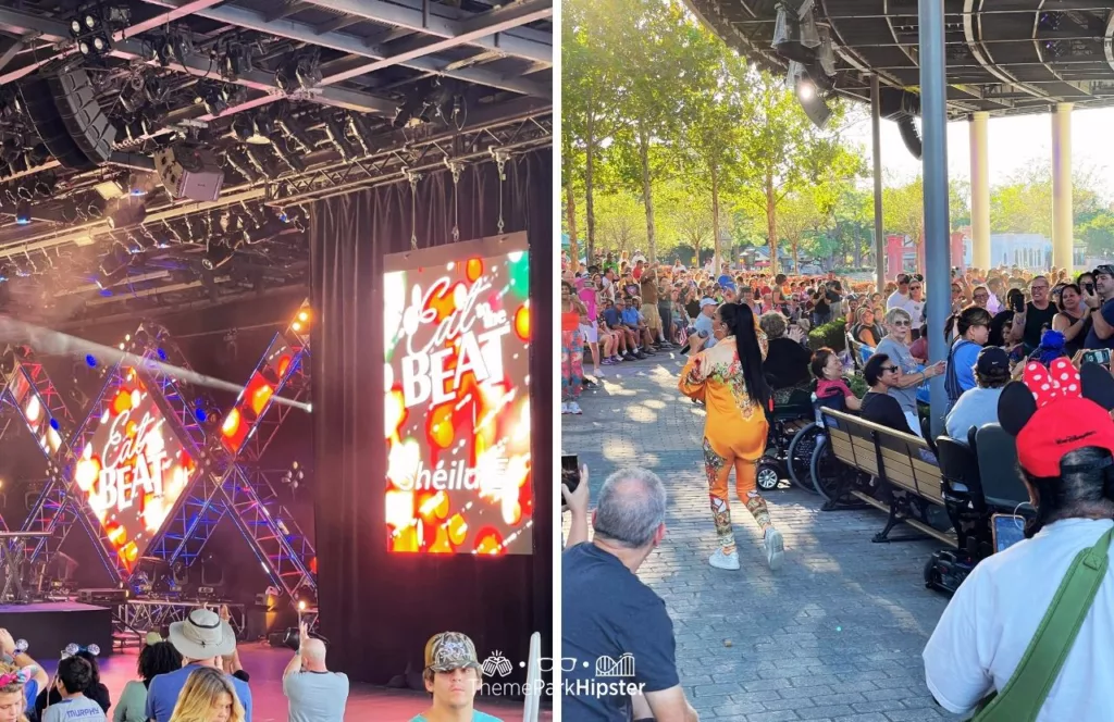 2024 Epcot Food and Wine Festival at Disney World Eat to the Beat Concert with Shelia E. Keep reading to learn about the Epcot Food and Wine Festival Concerts time and schedule at Eat to the Beat.