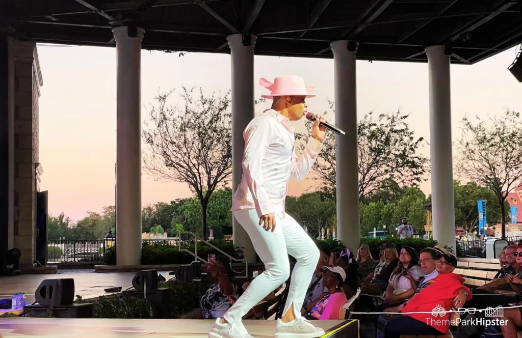 2024 Epcot Food and Wine Festival at Disney World Eat to the Beat Concert with Stokley from Mint Condition. Keep reading to learn about the Epcot Food and Wine Festival Concerts time and schedule at Eat to the Beat.