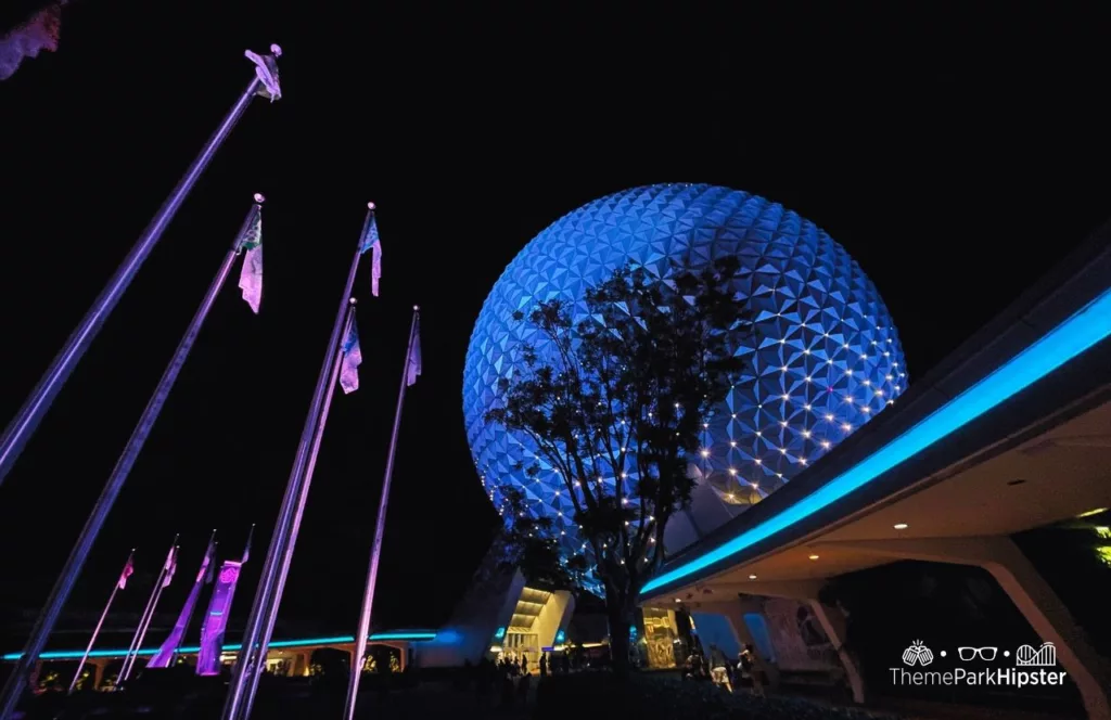 Epcot Spaceship Earth Globe at Night in Disney World. Keep reading to get the full guide to everything you need to know about Walt Disney World.