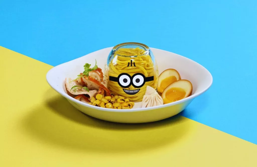 Minionland Universal Studios food Otto's Noodle Bowl at Minion Cafe