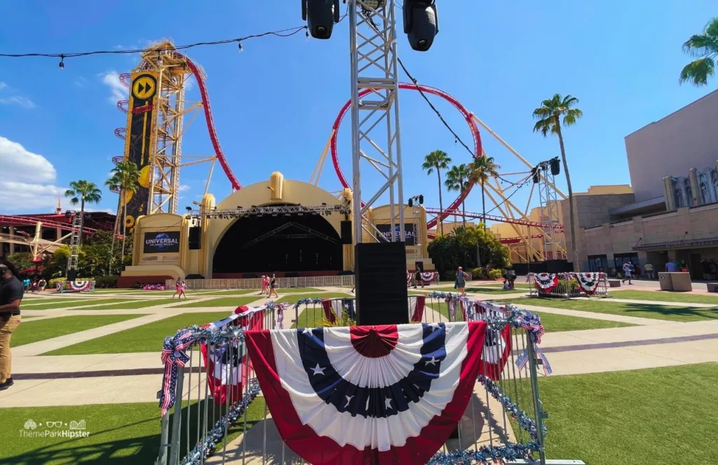 Universal Studios Florida 4th of July Independence Day Hollywood Rip Ride Rockit Roller Coaster. One of the best Universal Studios Orlando Rides for Solo Travelers. 