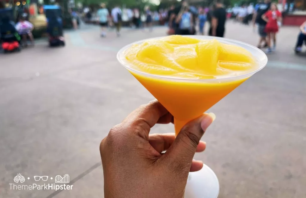 2023 Epcot Food and Wine Festival at Disney Les Vins des Chefs de France at France Pavilion Grand Marnier Orange Slush. One of the Best Alcoholic Drinks and cocktails at Disney World.