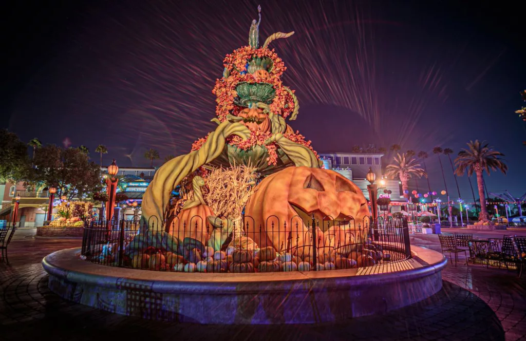 2023 Knott's Scary Farm at Knott's Berry Farm in California Entrance with Pumpkins