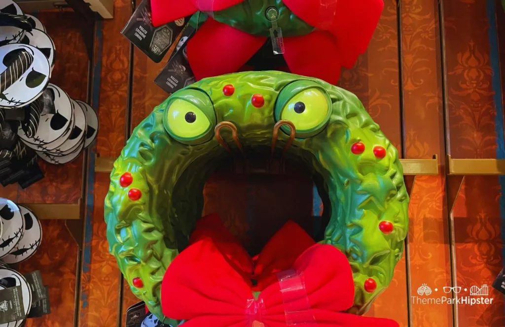 2023 Disney Halloween Merchandise at Magic Kingdom Theme Park Nightmare Before Christmas Wreath