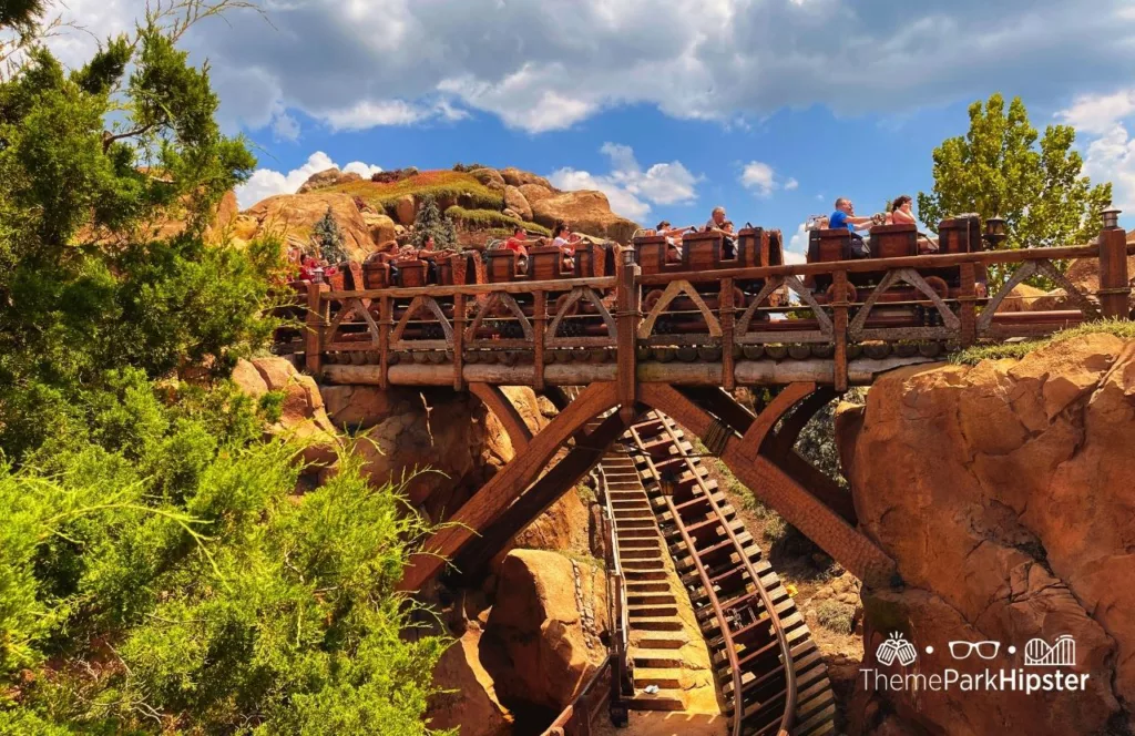 Disney Magic Kingdom Park Fantasyland Seven Dwarfs Mine Train Roller Coaster. One of the best roller coasters at Disney World.