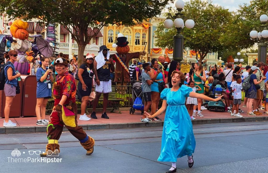 Disney Magic Kingdom Theme Park Festival of Fantasy Parade Peter Pan Wendy. One of the best shows at the Magic Kingdom to watch. 