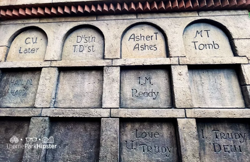 Disney Magic Kingdom Theme Park Haunted Mansion Tombstones. 