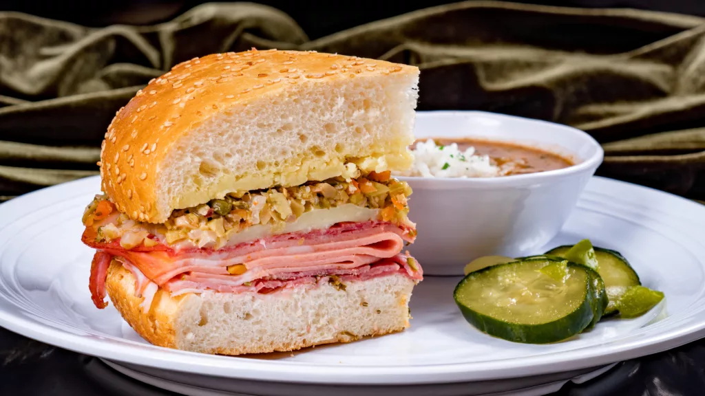 Muffuletta Sandwich at Tiana's Palace in Disneyland