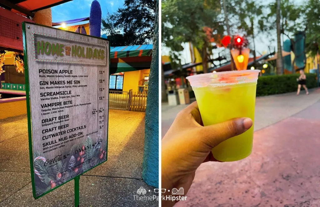 Howl O Scream at Busch Gardens Tampa Bay Home for the Holidays Cocktail Menu