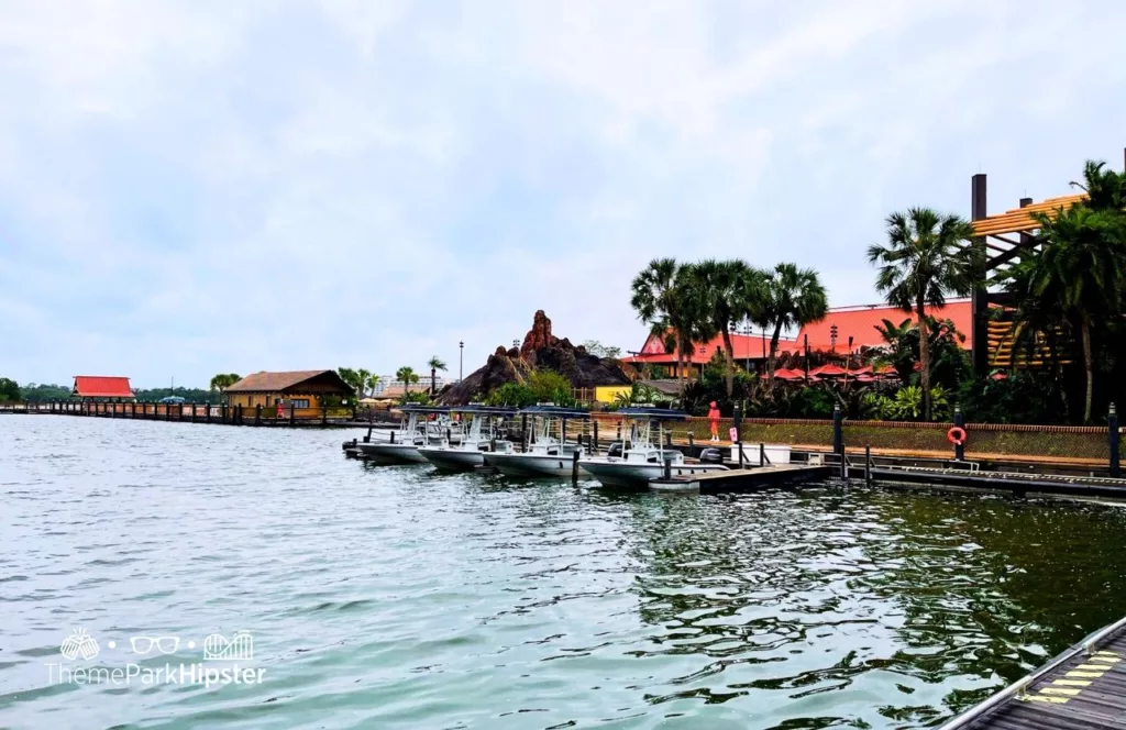 Disney's Polynesian Resort on cloudy rainy day 