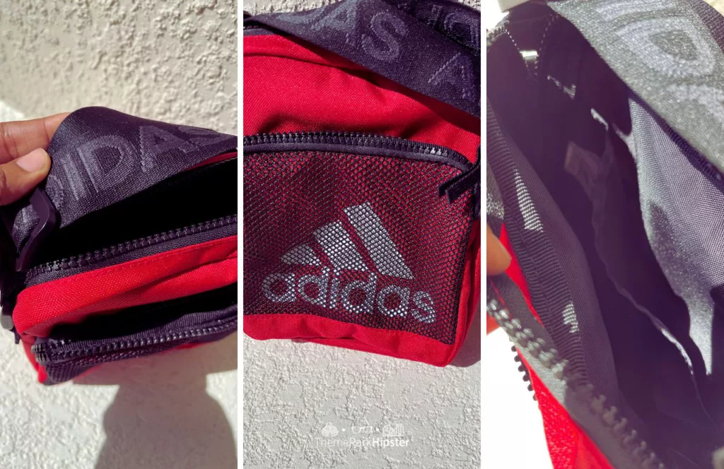 Red Adidas Crossbody Bag. One of the best crossbody bags for Disney World