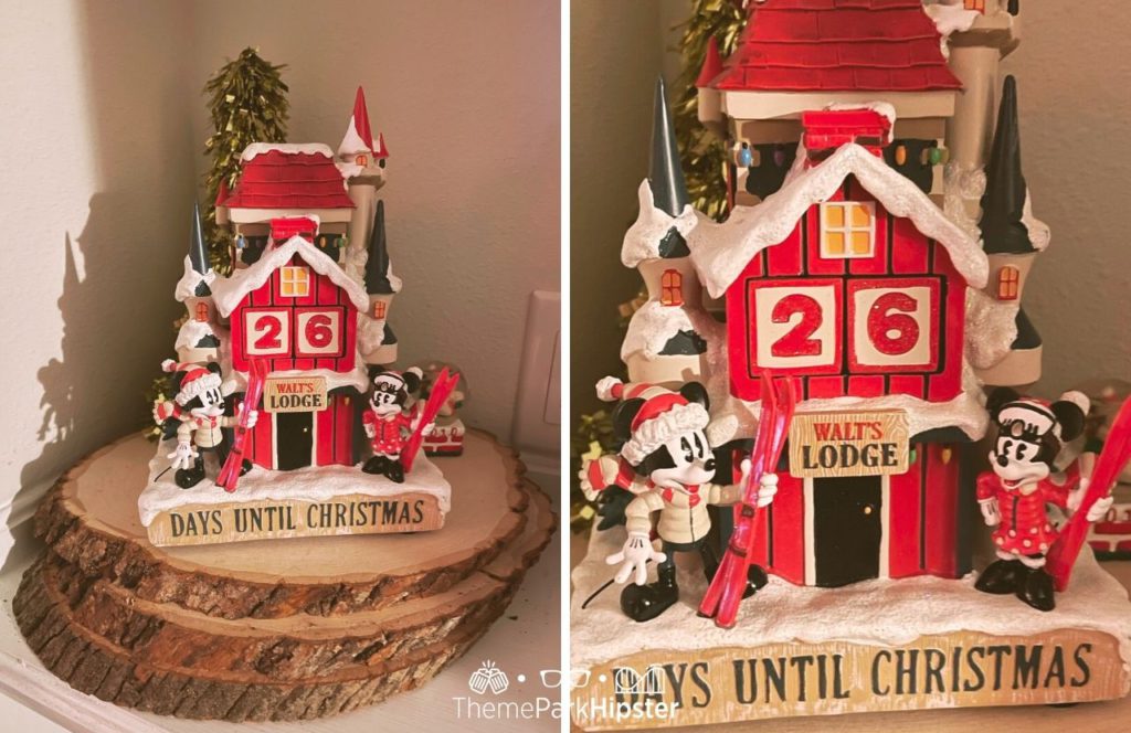 Minnie and Mickey Mouse Holiday Countdown Calendar. One of the best Disney Christmas gifts! Keep reading to find out all you need to know about when does Disney World switch from Halloween to Christmas.