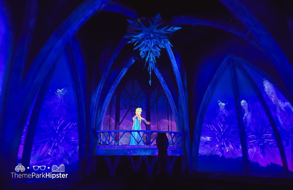 Queen Elsa on Frozen Ever Ride at Epcot in Norway Pavilion Disney World