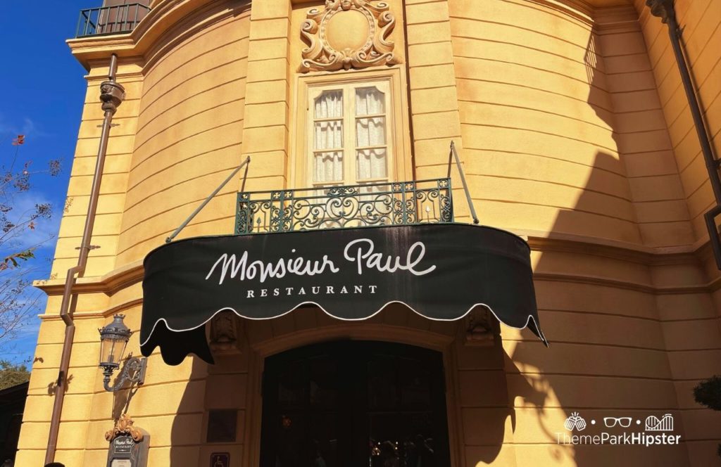 Epcot Theme Park Disney World France Pavilion Monsieur Paul Restaurant. One of the best Restaurants at Epcot.