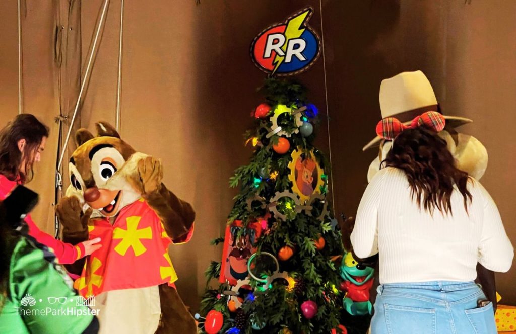 Disney Hollywood Studios Jollywood Nights Christmas Holiday Chip and Dale Character Meet and Greet