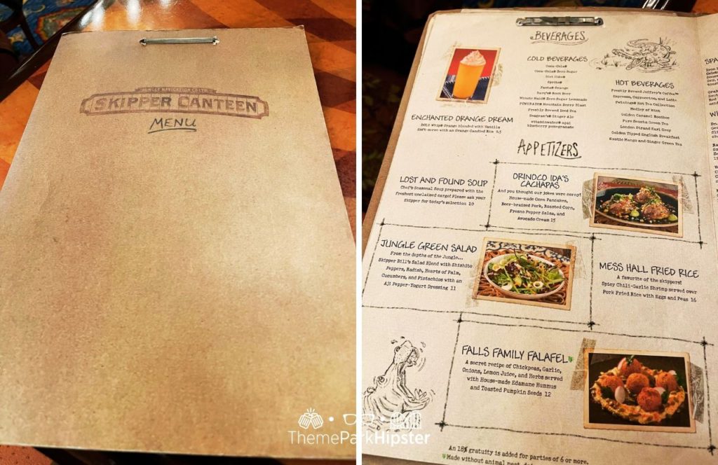 Disney Magic Kingdom Park Adventureland Skipper Canteen Restaurant Menu. One of the best restaurants at Magic Kingdom.