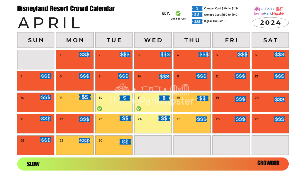 Disneyland California Adventure Crowd Calendar April 2024