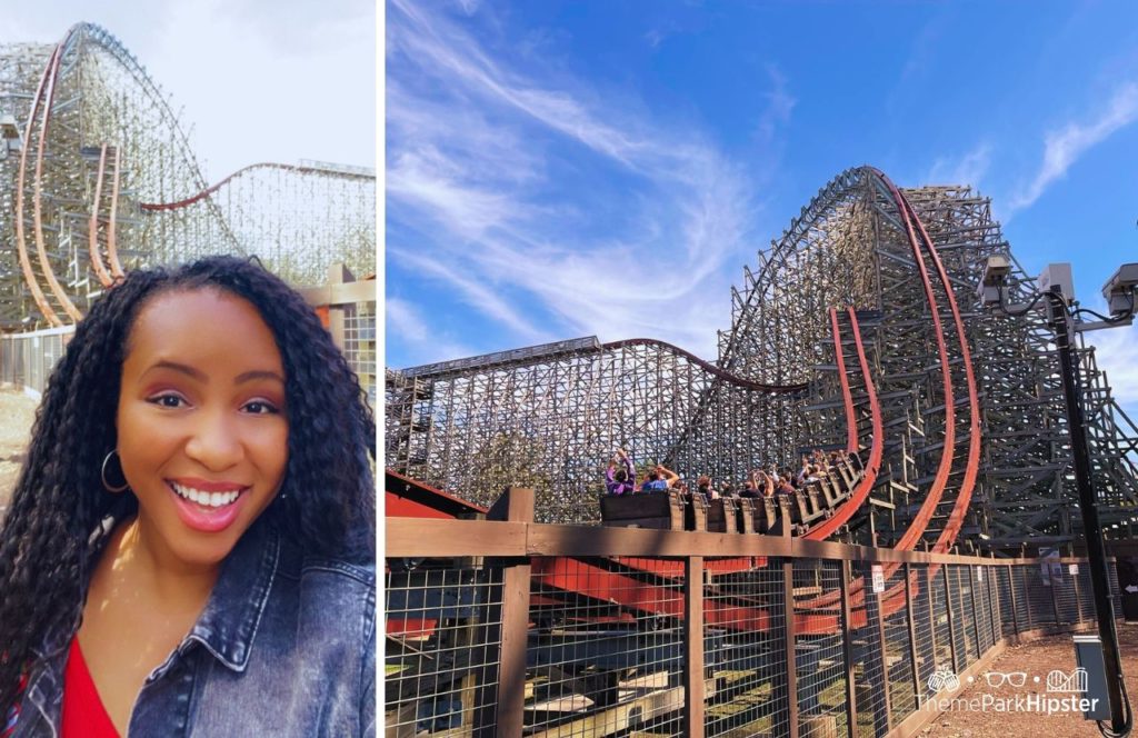 Cedar Point Amusement Park Ohio Frontier Town Steel Vengeance Roller Coaster with NikkyJ. One of the best rides at Cedar Point.