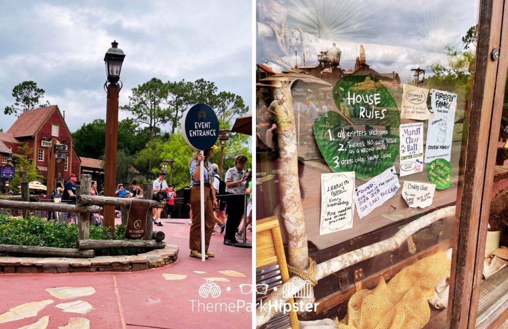 Annual Passholder Event Entrance at Preview Disney World Tiana's Bayou Adventure Ride at the Magic Kingdom Theme Park