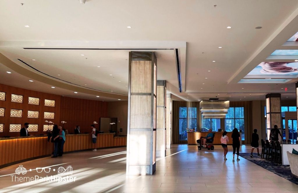 Lobby and Check In Area Hilton Signia Hotel at Disney World. Keep reading for the full guide to Signia by Hilton Orlando Bonnet Creek.