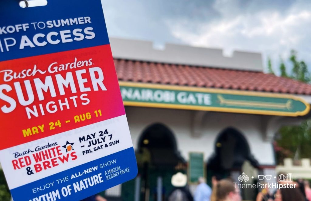 Summer Nights at Busch Gardens Tampa VIP Lanyard