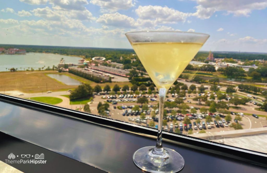 French 75 Martini at California Grill Restaurant at Disney World's Contemporary Resort. Keep reading to discover the best Disney World restaurants.