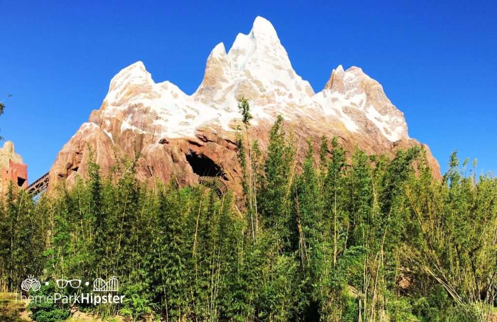 Mount Everest Mountain on Expedition Everest Roller Coaster Disney Animal Kingdom Theme Park. Keep reading to find out more about the best things to know before a Disney vacation.