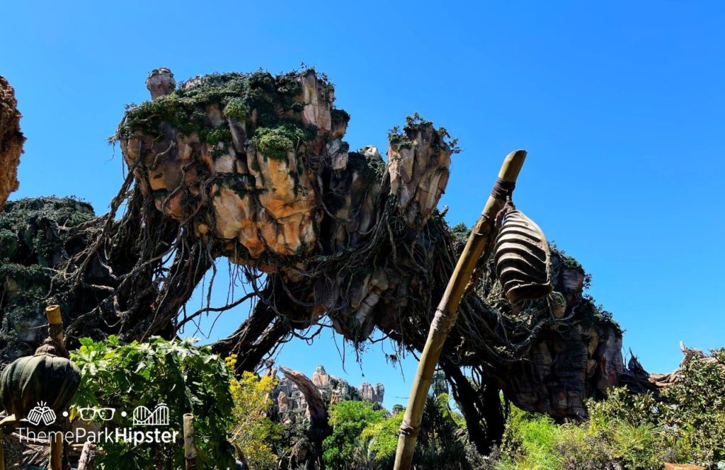 Pandora World of Avatar floating mountains Disney Animal Kingdom Theme Park. Outside of the Flight of Passage ride.