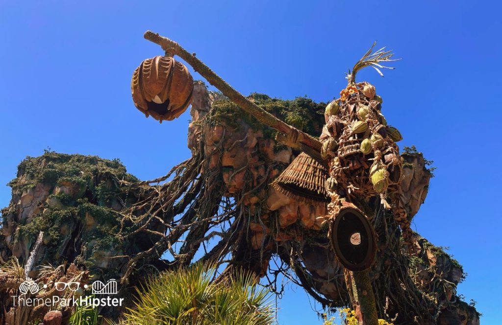 Pandora World of Avatar floating mountains Disney Animal Kingdom Theme Park. Outside of the Flight of Passage ride.